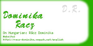 dominika racz business card